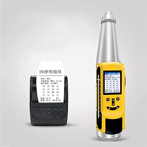 STMKB Betonrückprallhammer, Betonfestigkeitsdetektor, Testbereich: 1450,38 Psi-8702,26 Psi (10-60 Mpa) Mit Drahtlosem Drucker, Unterstützung Für Datenexport Und Sprachübertragung