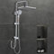 GAOZHI Colonne de douche sans mitigeur thermostatique en acier inoxydable 304 chromé colonne de douche hydromassage set 28 × 18 cm carré douche à pluie avec pomme de douche et douche à main