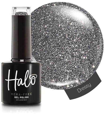 Halo Gel Polish 8ml - Dressy. UV/LED Gel Nail Polish, Long Lasting & Easy To Apply. Nail Art Colours For Manicure & Pedicure. Gel Polish For Professional & Home Use.