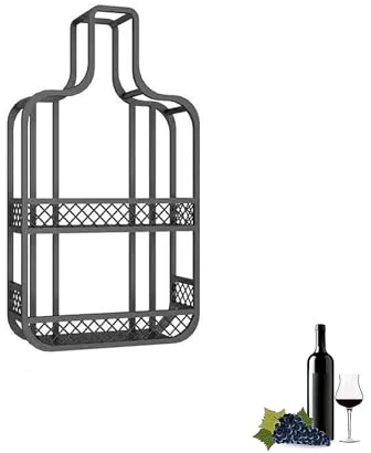 JOSIAHCQ Porte Bouteille Vin Mural Casier à Bouteilles Cave a Vin Range Verre Bouteille de Vin Rangement Support Bouteille de Vin Mini Bar avec lumière LED pour Cave Cuisine Salon(Small)