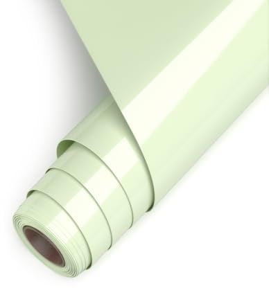 Asoway Plotterfolie Textil Helles Grün Vinylfolie HTV 30.5cm x 457cm | Flexfolie Plotter Textil für DIY Kleidung, Mützen, Hosen, andere Stoffe, Leicht zu schneiden und zu jäten