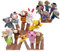 Veesper 18pcs Tierfingerpuppen für Kinder, Handpuppen für Kinder, kleine Fingerplüsch -Tierfiguren für Kleinkinder Baby Geburtstagsgeschenk