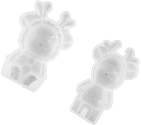 JEWEDECO 2 Stück Weihnachts-elch-silikonformen Bastel-set Wiederverwendbar Leicht Zu Reinigen Diy