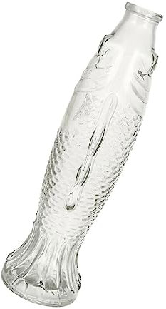 IMIKEYA Fischförmige Flasche Aus Transparentem Glas Mit Korken Driftflasche Glasflasche Blumentopf in Fischform Für Wunschbotschaften Und Kleine Gegenstände