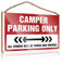 Cartello per garage per uomini, divertente cartello in legno con scritta Camper Parking Only, in metallo, per uomo (23 x 35 cm)