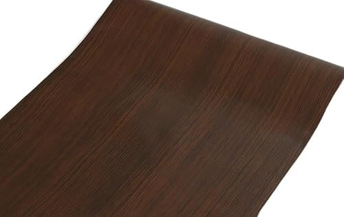BUVU Lámina Adhesiva para Muebles, Aspecto de Madera, Papel Pintado Autoadhesivo, 45 cm x 300 cm, marrón, Vintage, a Rayas, Resistente al Agua, para Muebles, Paredes, armarios, mesas de Cocina