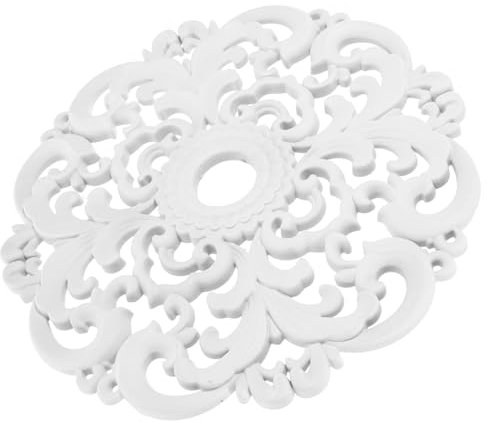 TOPBATHY Medallón De Techo Decorativo Estilo Europeo En 12 Pulgadas Rosetón Para Lámparas Y Ventiladores Decoración De Habitaciones Residenciales Y Comerciales
