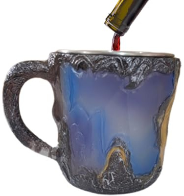 300ml 8x10x12cm Colorful Crystal Mugs For Coffee - Mineral Coffee Mug, Elegant Luxury Crystal Coffee Mug, Mineral Crystal Coffee Mug, Natural Mineral Crystal Coffee Mug For Tea Coffee Hot Brew