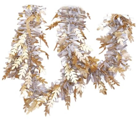 Colcolo Ghirlanda di orpelli natalizi, decorazione natalizia, ghirlanda di orpelli, ghirlanda intrecciata per il corrimano del nuovo anno, albero di