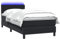 vidaXL Boxspringbett mit Matratze Schwarz 80x210 cm Samt, Bett, Bettrahmen, Einzelbett, Schlafzimmermöbel, Lattenrost, Samtbett, Polsterbett