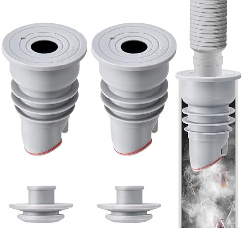 Szaboviktoria 2 Stück Waschmaschinenanschluss, 35-40 mm Waschmaschine Abfluss Adapter,Dichtungsringe,Wasserstop Waschmaschine, für Abflussadapter, Ablaufschlauchanschluss, Siphon für Abflussstopfen