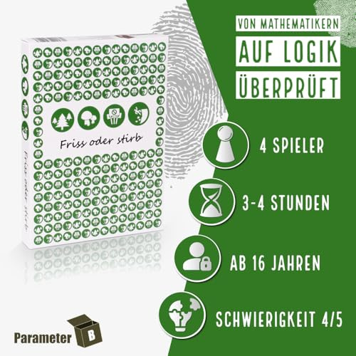 Friss oder stirb: Krimidinner Spiel für 4 Personen - ab 16 Jahren - Krimidinner für Zuhause für Erwachsene