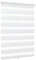 Sekey Doppelrollo Klemmfix ohne Bohren Doppelrollo Duo Rollo Schnurlos Rollo Faltrollo 50x100cm, Weiß