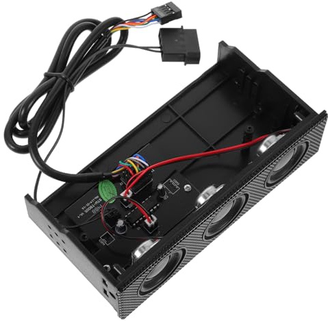 STOBOK Computer Speakers Black Stereo Surround Speakers for Pc in Computer Case Optical Drive Position