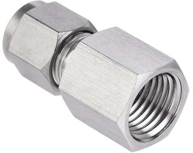 LDHNFBYV Raccordo a Compressione in Acciaio Inossidabile 304 3 6 8 10 12 mm di Diametro Esterno del Tubo x 1/8 1/4 3/8 1/2 BSP Femmina(Tube OD 10mm,1/4)