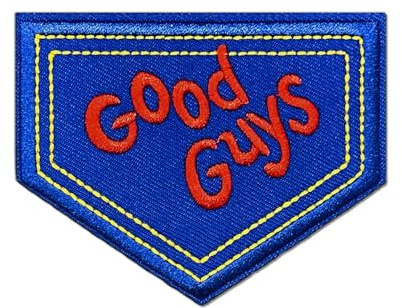 FANCIBAND 3.82 Good Guys Patch for Chucky Costume Women, Denim Iron On Patches for Jeans, Jackets, Overalls, Backpacks, Hats, Shirts, Sweaters Halloween Cosplay