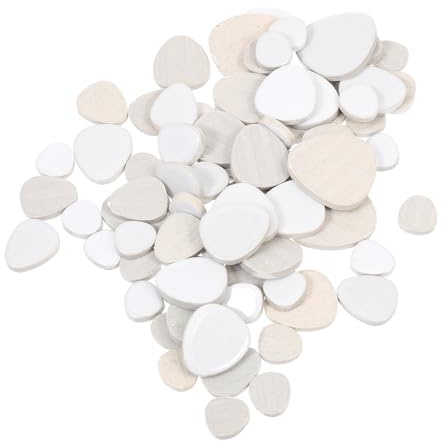 TOYANDONA Ceramic Mosaic Tiles DIY Pebble Stones Irregular Shape Ceramic Tile for Crafts 500G Natural Mosaic Stones for Art Projects and Home Decoration