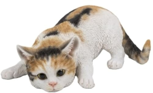 HotAnt Gartendeko - Katze – Tierfigur aus Polystone – Handbemalt, Frosthart, für Draußen, Garten Zubehör, Geschenke für den Garten