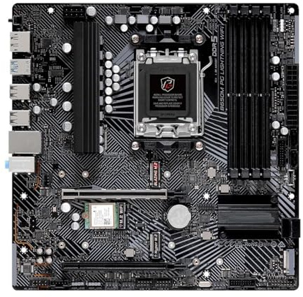 Placa Base Fit For ASRock B650M PG Lightning WiFi Compatible con AM5 Ryzen 7 7700X 7800X3D 5 7600X CPU 4xDDR5 M.2 HDMI MATX