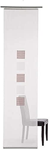 Homing halbtransparenter Flächenvorhang Schiebegardine weiß-rosa (1Stück) 245 x 60 cm (HxB), 100% PES, Rose, 60 cm x 245 cm 5915-03