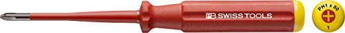 PB Swiss Tools PHILLIPS - Cacciavite a croce VDE Elektriker PB 5190 SL, PH 1, isolato fino a 1.000 Volt, IEC/EN 60900, 100% Swiss Made, garanzia illimitata