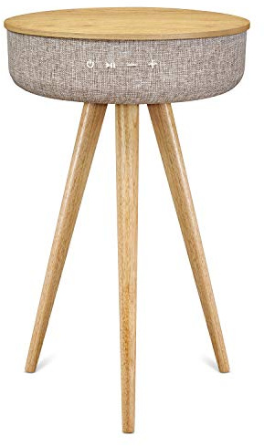 Victrola Wireless Bluetooth Wood Coffee Table with Built-In Stereo Speakers, Dual USB Ports for Easy Device Charging and Rechargeable Battery