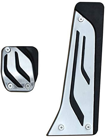 Edelstahl-Fuß-Gasbremspedalabdeckung, kompatibel für BMW M3 M2 M5 M4 M6 i3 i8 Zubehör am Belag (passend für BMW F80 F87 F10 F82 F12) Innenteile