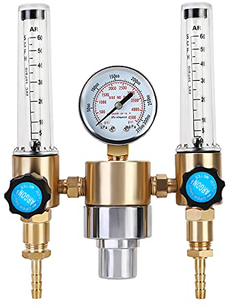 BETOOLL Argon/CO2 MIG TIG Débitmètre Gaz Régulateur Jauge 0-60 SCFH 0-4500 Psi CGA580 Connexion Entrée