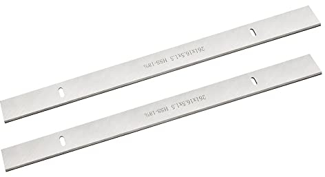 without brand LT-Tool, Planner 2pcs 261 Millimetri HSS Spessore Lama pialla 261x16.5x1.5mm Legno Coltello Strumenti di falegnameria for Scheppach HMS1070 e for Jet JPT-10B