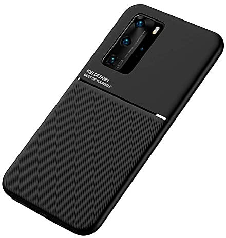 Kepuch Mowen Coque Housse Étui Plaque de Métal Intégrée pour Huawei P40 Pro - Noir