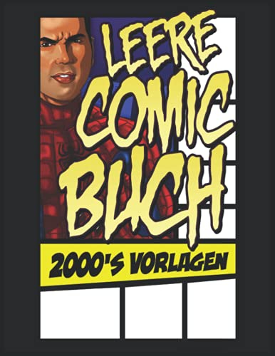 100 Vorlagen Comic Selber Machen: Comic Selber Zeichnen Blanko Buch Geschenk für Comic Fan, Erwachsene & Kinder (A4 Comic Papier, 2000's Stil)