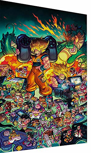 MagicCanvasArt Pop Art Dragon Ball Z Anime Impression sur toile 1 pièce Impression d'art de haute qualité Tableau mural - Dimensions : 75 x 50 cm