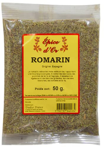 Romarin 50g - Epice d'Or, 100% Naturel, Sans Additifs, Sans Arôme Artificiel, Sans Conservateur