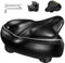 DAWAY C40i Ultra-Comfortable Oversized Bike Seat - Memory Foam Padded Bicycle Saddle for Men Women - Compatible with Peloton, Exercise, Mountain, and Road Bikes - Extra Wide Cushion, Shock Absorbing