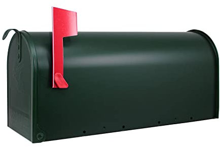 banjado® Amerikanischer Briefkasten Grün - US Mailbox/Letterbox 51x22x17cm - Postkasten Stahl - pulverbeschichtet