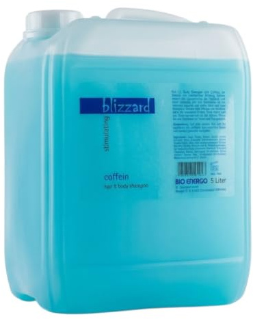 Blizzard Koffein Menthol Shampoo 5L Kanister | Haar Körper Shampoo | Unisex Frische Pflege | Made in Germany