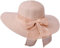 Miobo Damen Strohnut Sonnenhut Sommer Schleife Hut Strandhut Krempenhut Schlapphut 58 Rosa