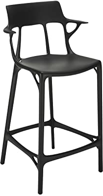 Kartell A.I. Stool Recycled, Sgabello, Nero, H 98 cm