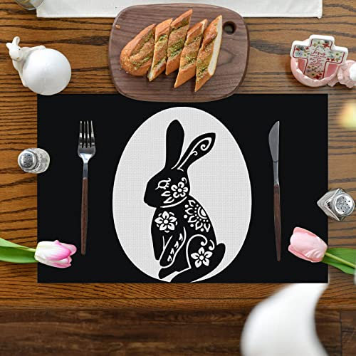 Osterdeko Platzset Tischset Ostern Küche Tisch Dekoration Ostern Tischsets Platzsets Esszimmer Küche Tischdekorations Ostern Tischset Tisch Platzdeckchen for Zuhause, Restaurant, (A, One Size)