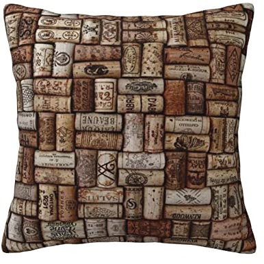 ASEELO Quadratischer Kissenbezug aus Kork, für Couch, Bett, Sofa, Bank, Stuhl, 45,7 x 45,7 cm