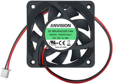 ANVISION 60 mm x 15 mm DC 12 V bürstenloser Kühlventilator, Doppelkugellager, Lüfter, Ventilator, Desktop, Server