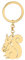 DUOWEI Süß Eichhörnchen Geschenke Edelstahl Schlüsselanhänger Ringe Charme Dekor Für Frauen Mädchen Naturliebhaber (B Gold)