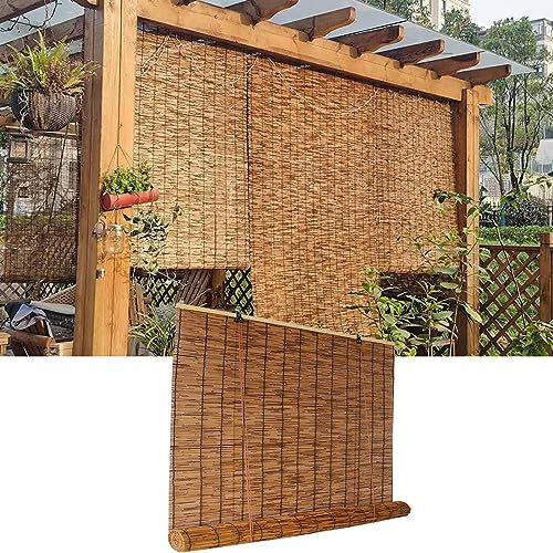 GUETTO Clôture en Roseau Naturel,Canisse Bambou,Occultant, Brise-Vue,Protection De La Vie Privée,Rouleaux De Clôture,Moustiquaire pour Jardin,pour Balcon Brise-Vent Exterieur Terrasse,110x250cm
