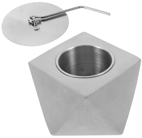 Yardwe Foyer De Table Mini Foyer Portable en Béton Foyer Intérieur Et Extérieur Fabricant De Smores pour La Maison Le Camping Le Pique-