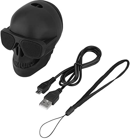 NCONCO Schädel Kabelloser Bluetooth-Lautsprecher, tragbarer Mini-Totenkopf-Stereo-Lautsprecher, unterstützt alle Audio-Player mit Bluetooth