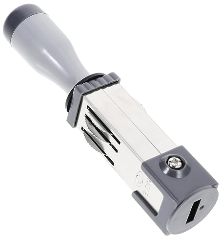 ETHZZLE Abdruck Uhrzeit Datumsstempel Mehrzweck Dateiversorgung Siegel Pp Selbstfärbender Gummistempel Runder Büro Tagesnummernstempel Handgehalten Tinte Hinzufügen Tragbares