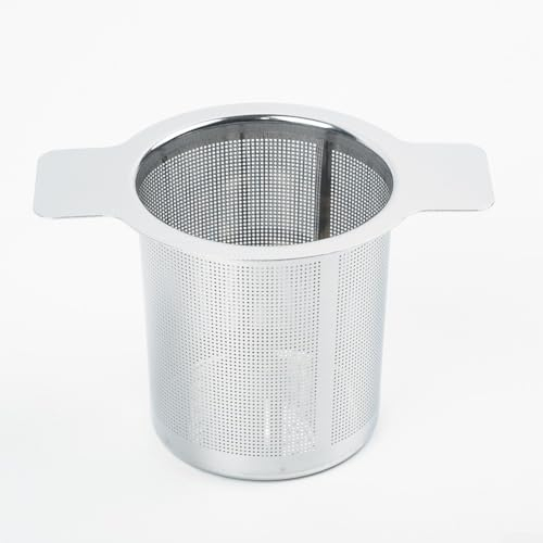 CNANRNANC Reusable Tea Infuser Stainless Steel Fine Mesh Strainer Filters Tea and Coffee Grounds Height 60mm Bottom Diameter 54mm