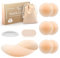 Kimsky Nippelpads, 6 Stück Damen Silikon Nipple Cover mit Brustwarzenschutz, Hochwertige Damen Nipple Cover, Wiederverwendbares, Waschbares, Selbstklebendes Brustwarzenschutz, Rund [8 cm Ø]