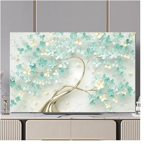 LXHZSY Outdoor TV Cover Fernsehhaube TV-Staubschutztuch 32-75 Zoll Niedliche Monitorabdeckung for Schutz des Bildschirms(04,60inch(140x85cm))