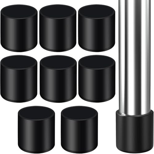 HNYYZL 22mm Rubber Chair Leg caps,Chair Leg Floor Protectors,Folding Rubber Chair Feet,Round Black
